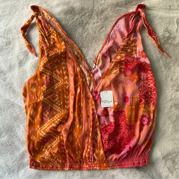NWT Free People Tied to You Tank Lemonade Combo Size S - Picture 11 of 11